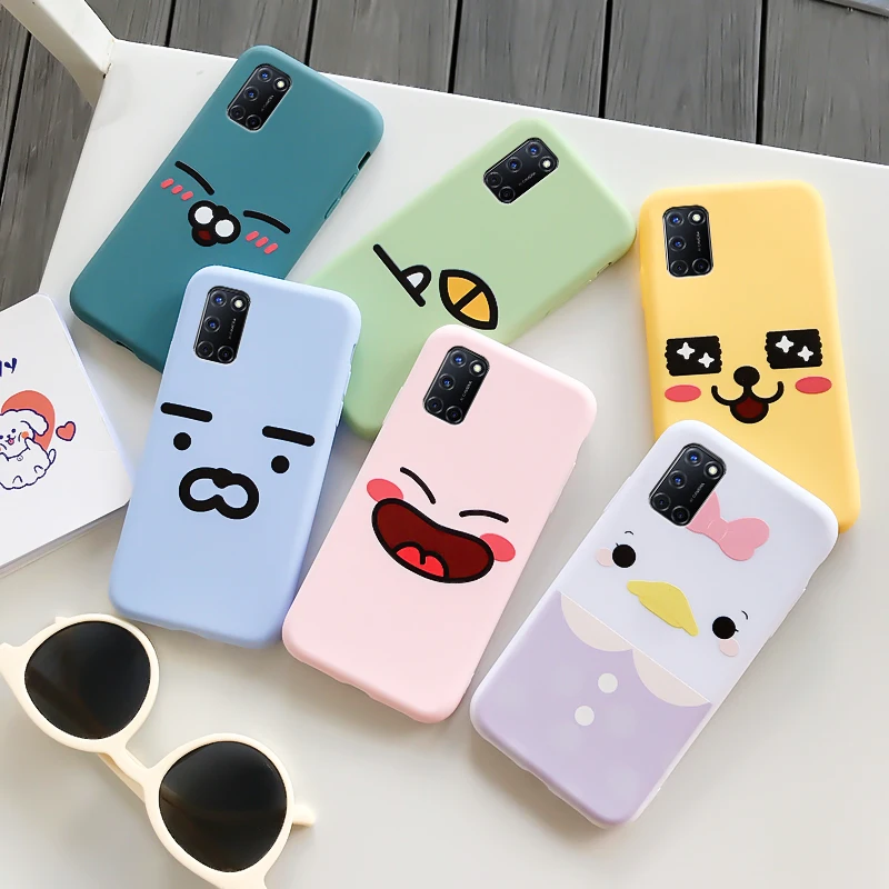 

For OPPO A72 4G Case Protective Phone Shell Frosted Silicone Casing Candy Colorful For OPPO A72 4G Soft TPU Back Cover