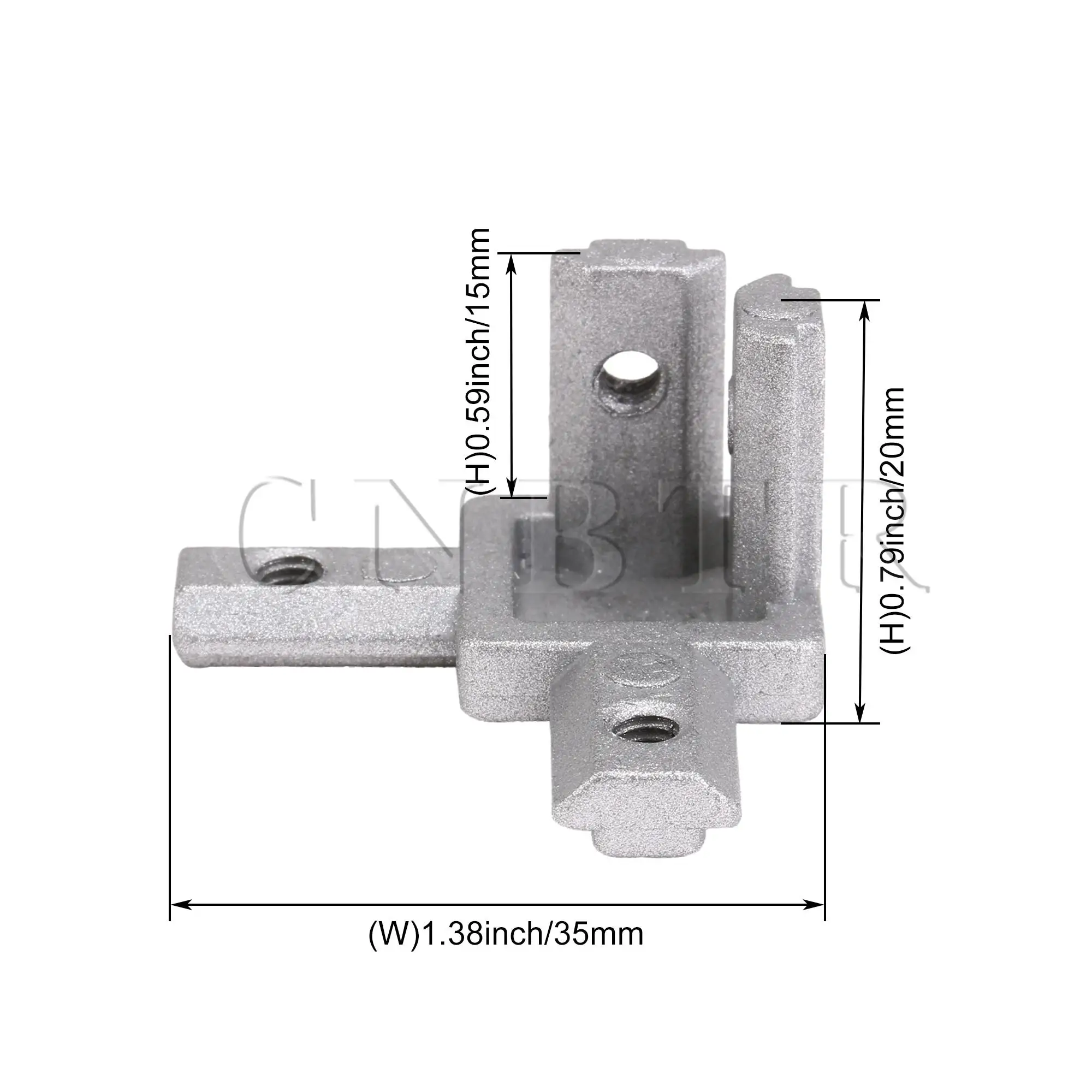 

CNBTR 4Pieces 3-Way Corner Bracket with Screws for Aluminum Extrusion Profile