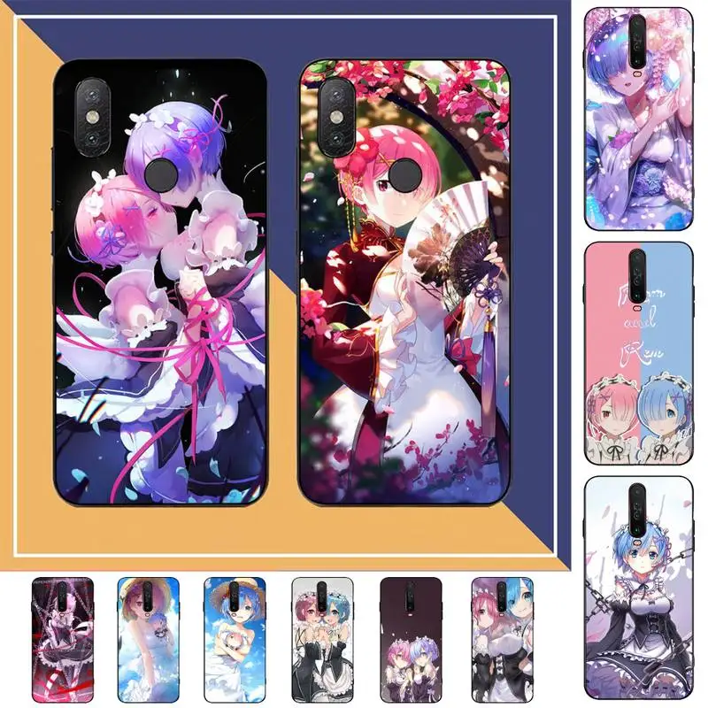 

TOPLBPCS Anime Re ZERO Ram Rem Phone Case for Redmi Note 8 7 9 4 6 pro max T X 5A 3 10 lite pro