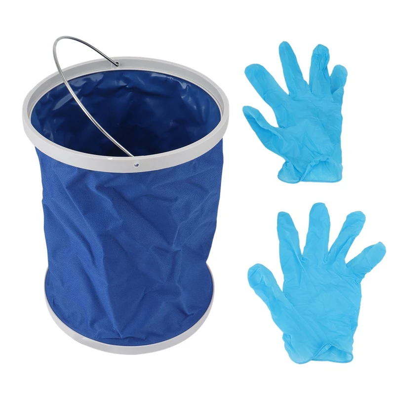 

Инструменты для уборки портативный набор для уборки выдвижное ведро с перчатками для уборки Открытый Кемпинг Рыбалка складное ведро