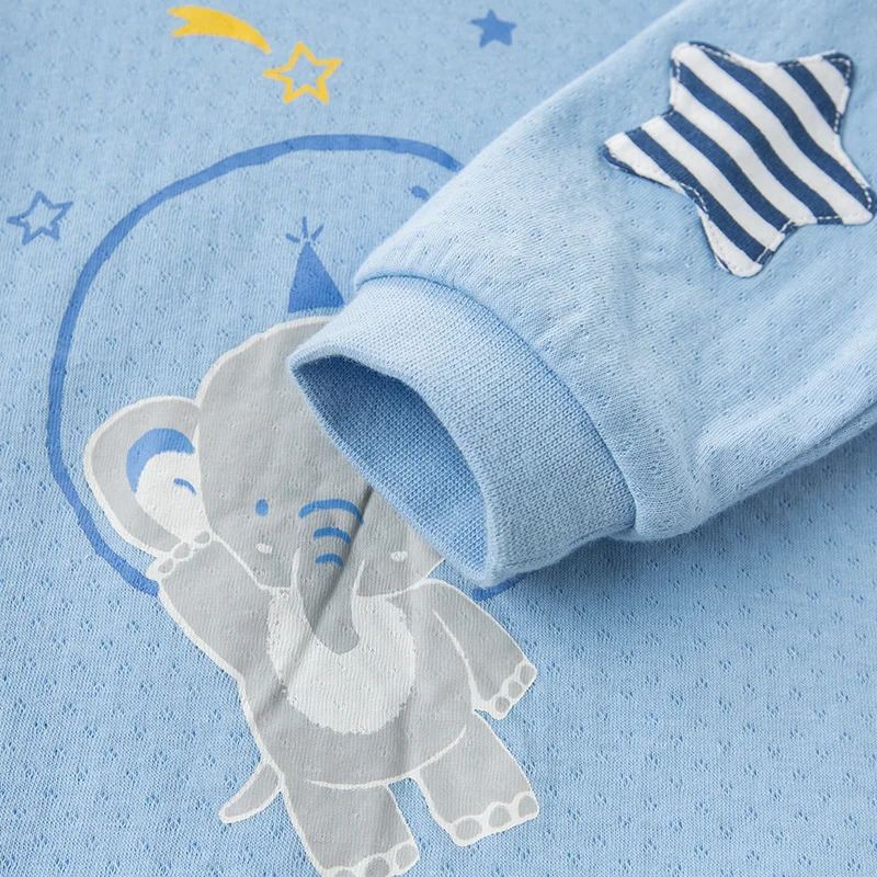 DBH11353 dave bella/пижамный комплект для детей; Осенняя домашняя одежда для мальчиков; одежда для сна с длинными рукавами и рисунком
