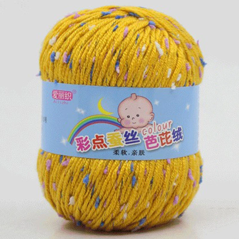 Бесплатная доставка высокое качество 50 г/мяч Детская шелковая ручная вязка