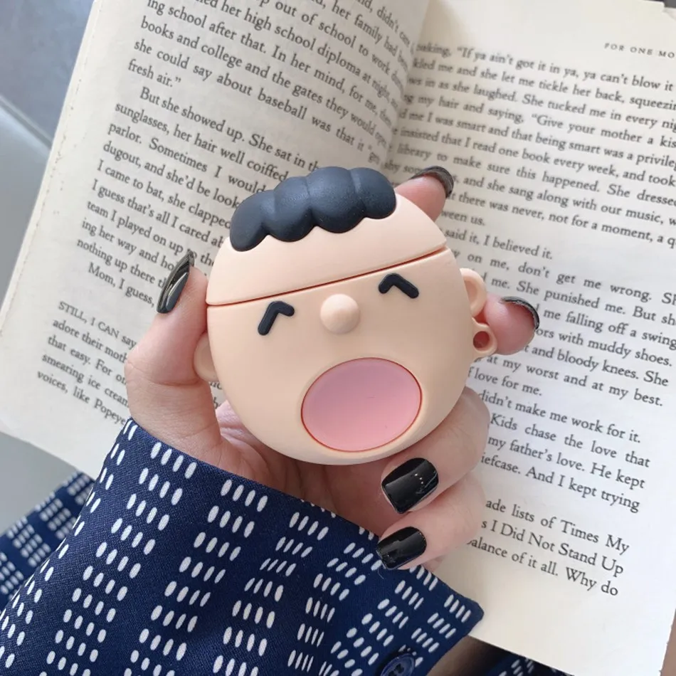Чехол для наушников Airpods 2 чехол силиконовый медведь кошка свинья снеговик
