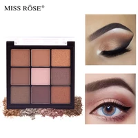 miss rose 9 color pearl light matte eye shadow disc bling bling eye shadow makeup eyeshadow glitter beauty glazed