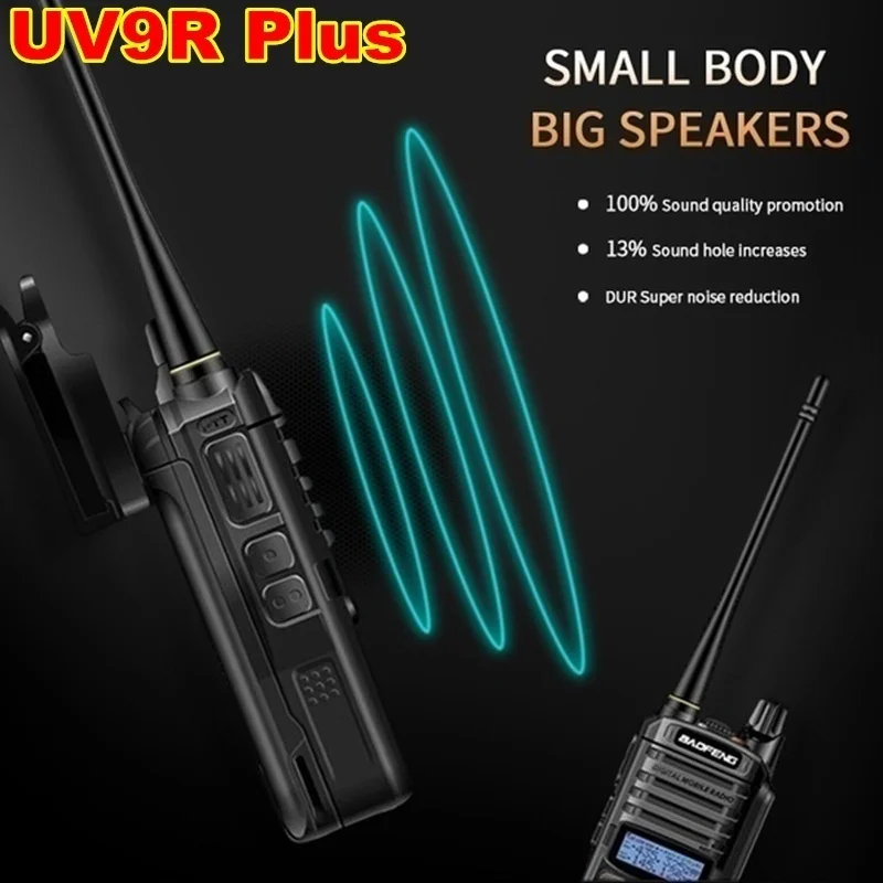 Baofeng UV-9R Plus(5rd Gen) рация 8 Вт 2800 мАч VHF UHF Двухдиапазонный портативный двухстороннее радио водонепроницаемый FM переносной цифровой