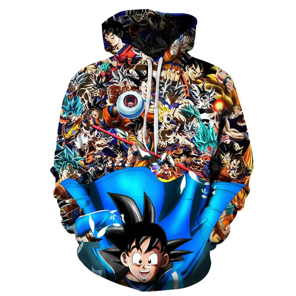 Дизайн Dragon Ball Z 3D толстовки для мужчин/женщин пуловеры толстовки сильный Гоку печати мужской с капюшоном спортивные костюмы с капюшоном