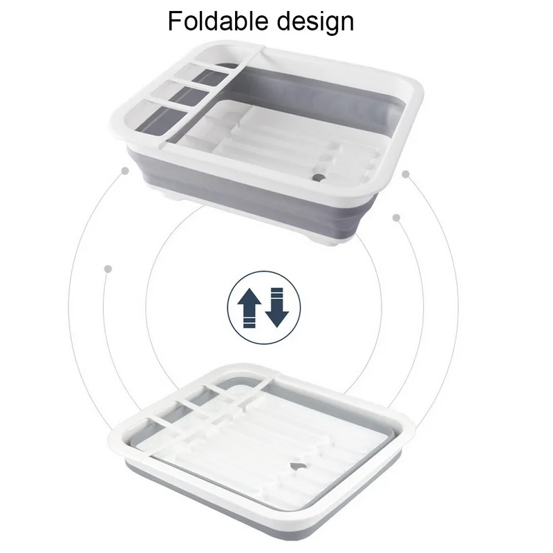 Складная Сушилка для посуды полка чашек кухонная стойка тарелка Портативная