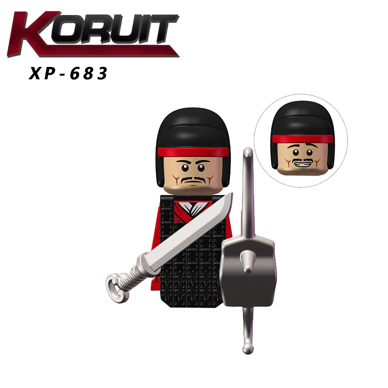 Строительные блоки MOC средневековые старинные китайские военные фигурки шлемы