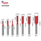 Фреза VACK с очищающим пазом, насадки 6 мм 14 дюйма для отделки дерева, для ЧПУ, деревообработки, инструменты для чистки с прямым хвостовиком