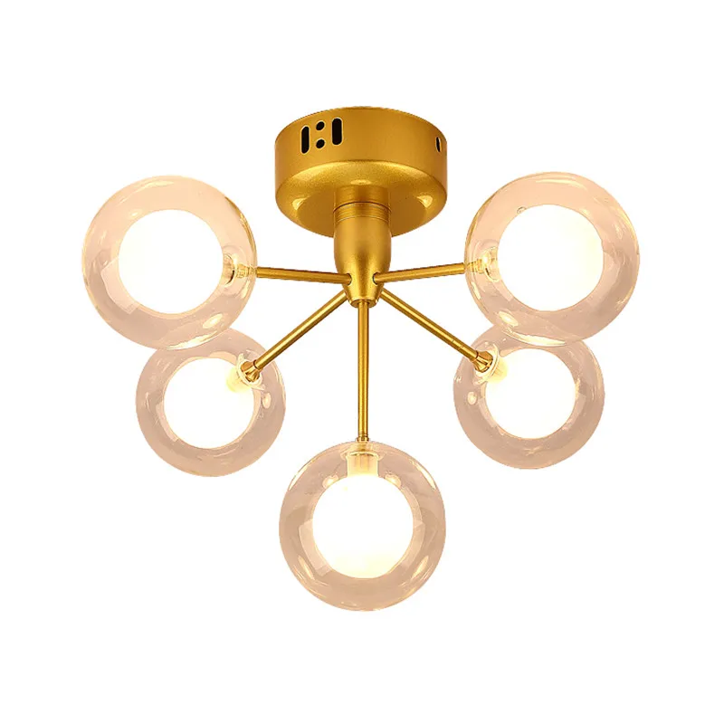 Современная потолочная светодиодная люстра G4 светильники с прозрачными