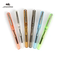 2020 new arrival matte transparent color fountain pen high quality stainless steel clip 0 5mm ink writing pens school supplies
