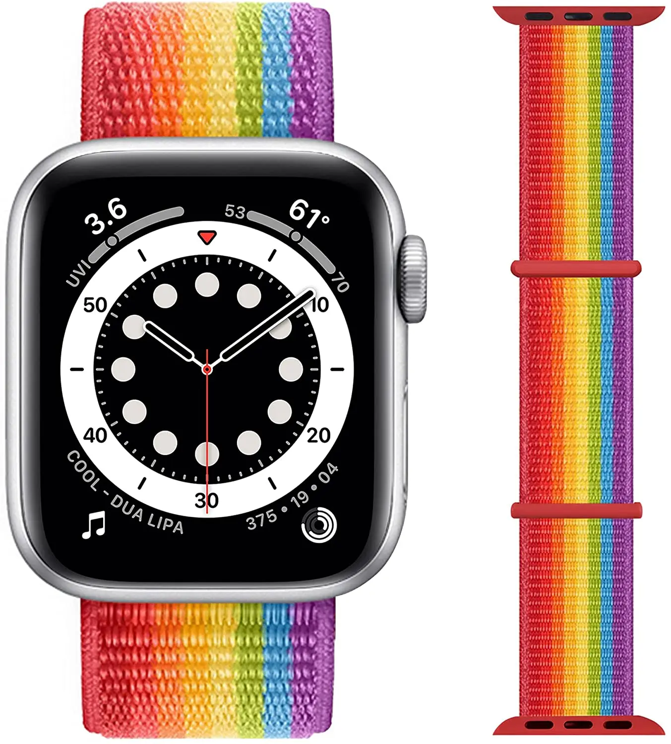 Adjustable Nylon Velcro Sport Band Compatible for Apple Watch 38/40mm 42/44mm Braided Weave Replacement Strap for iWatch Series