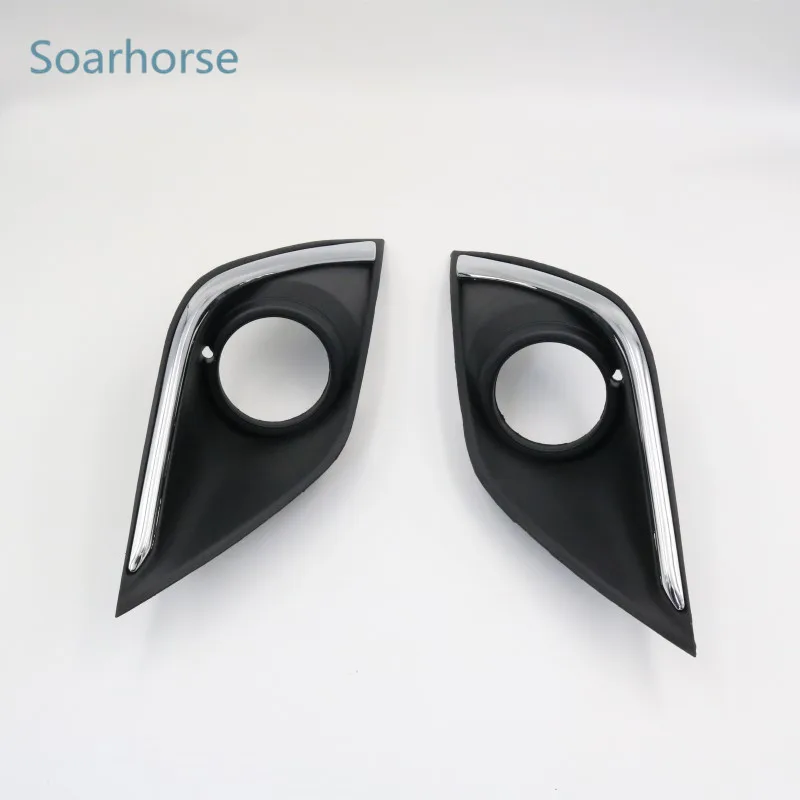 Soarhorse автомобильный хромированный передний бампер противотуманный фонарь рамка