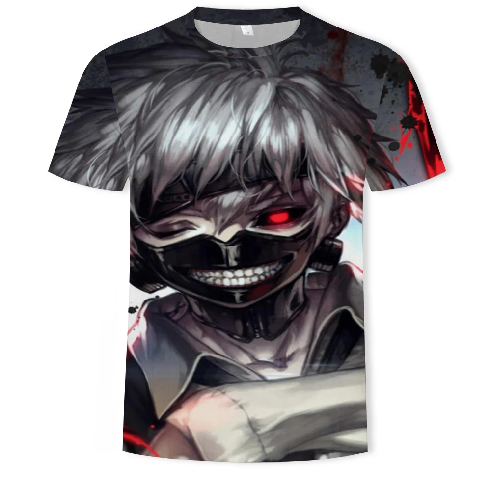 

2021 Summer Men's 3D Printing Cartoon Animation Vampire O-Collar T-shirt New Fashion Joker Sports Short Shirt XXS-6XL