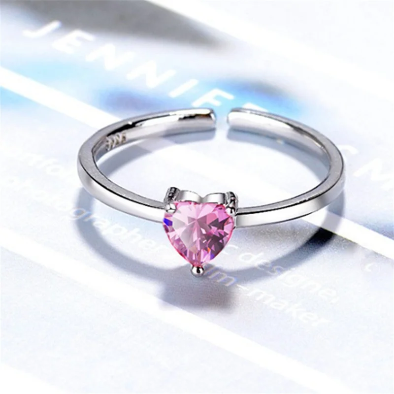 

Женское регулируемое кольцо в форме сердца, в японском и корейском стиле