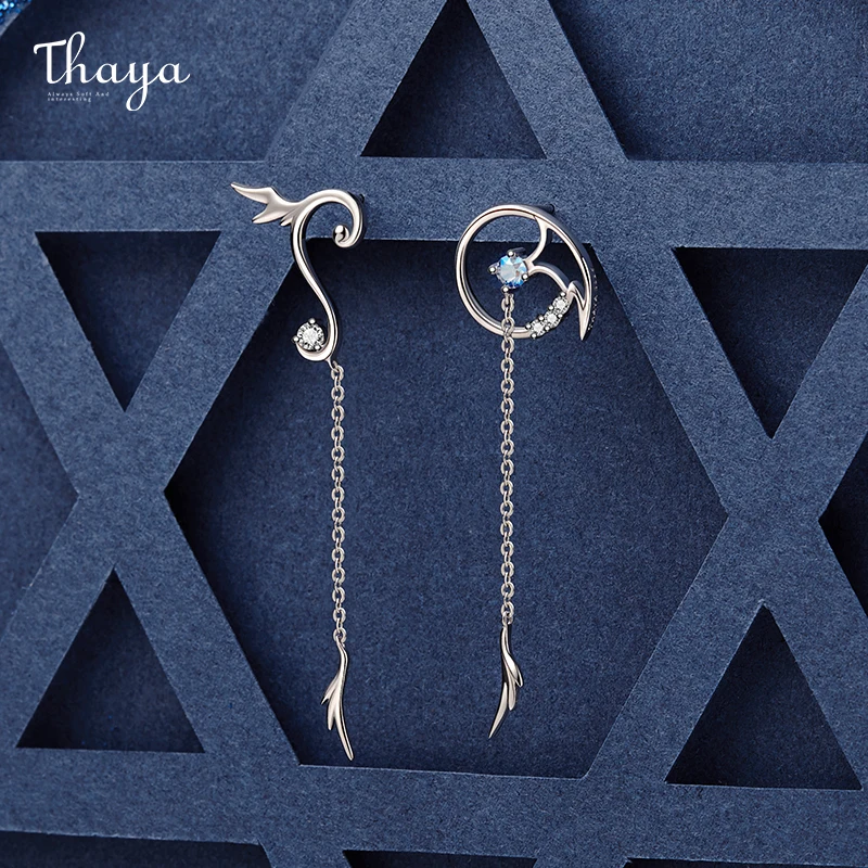 

Thaya, оригинальный дизайн, Волшебная серия, покрытые серебром, 18 К, золотые серьги-гвоздики с цирконом, для женщин, девушек, хорошее ювелирное ...