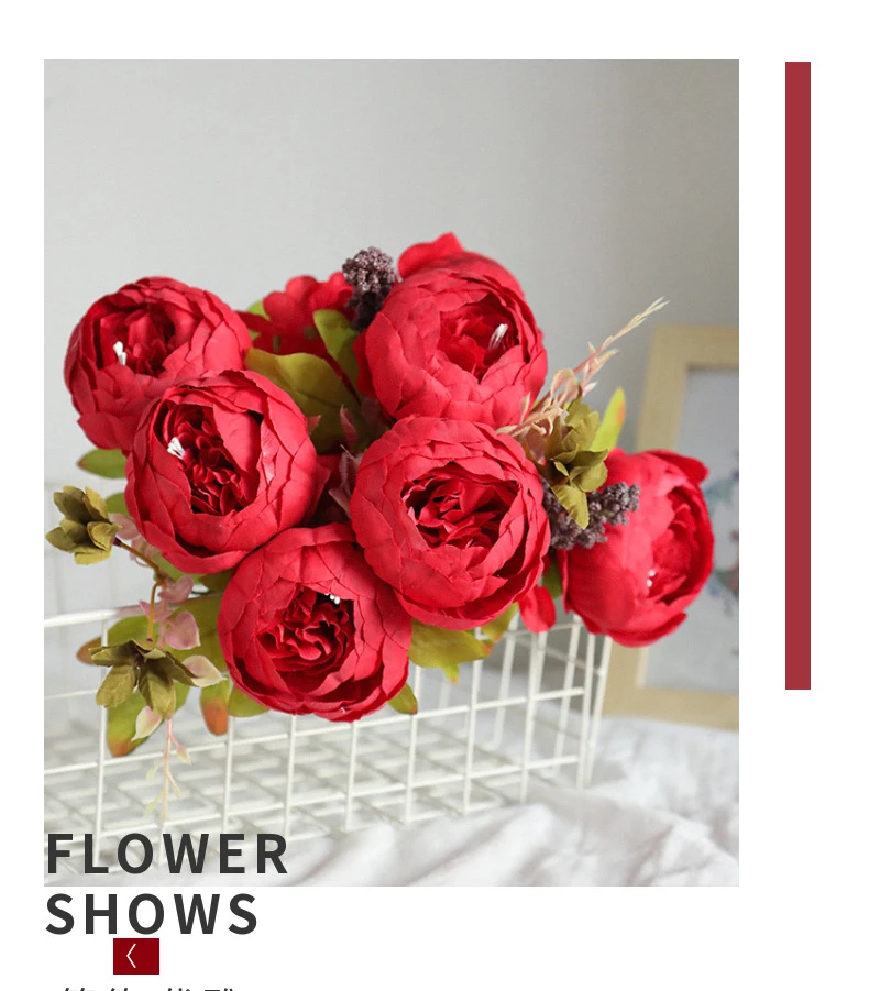 Искусственные пионы шелковые цветы искусственные украшения для стола украшение