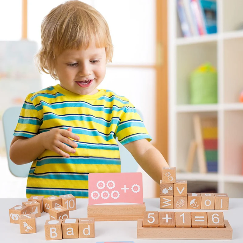 

Mathematics Kids Early Educational Toys Children Digital Building Blocks Word Toys Kids Montessori Toy Baby Number Cognition Toy