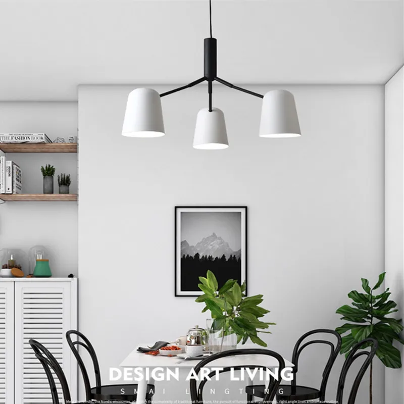 

3/6/8/10 Heads Loft Italy Designer Led Chandelier Modern Romantic Mater Room White Wrought Iron Dinner Lamp Free Shipping Metal