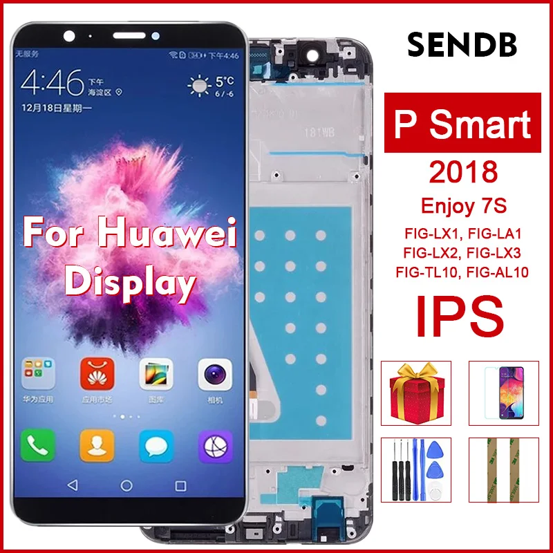 

For Huawei P Smart 2018 Enjoy 7S FIG LX1 LA1 LX2 LX3 TL10 AL10 LCD Display With Touch Screen Digitizer Assembly With or No Frame