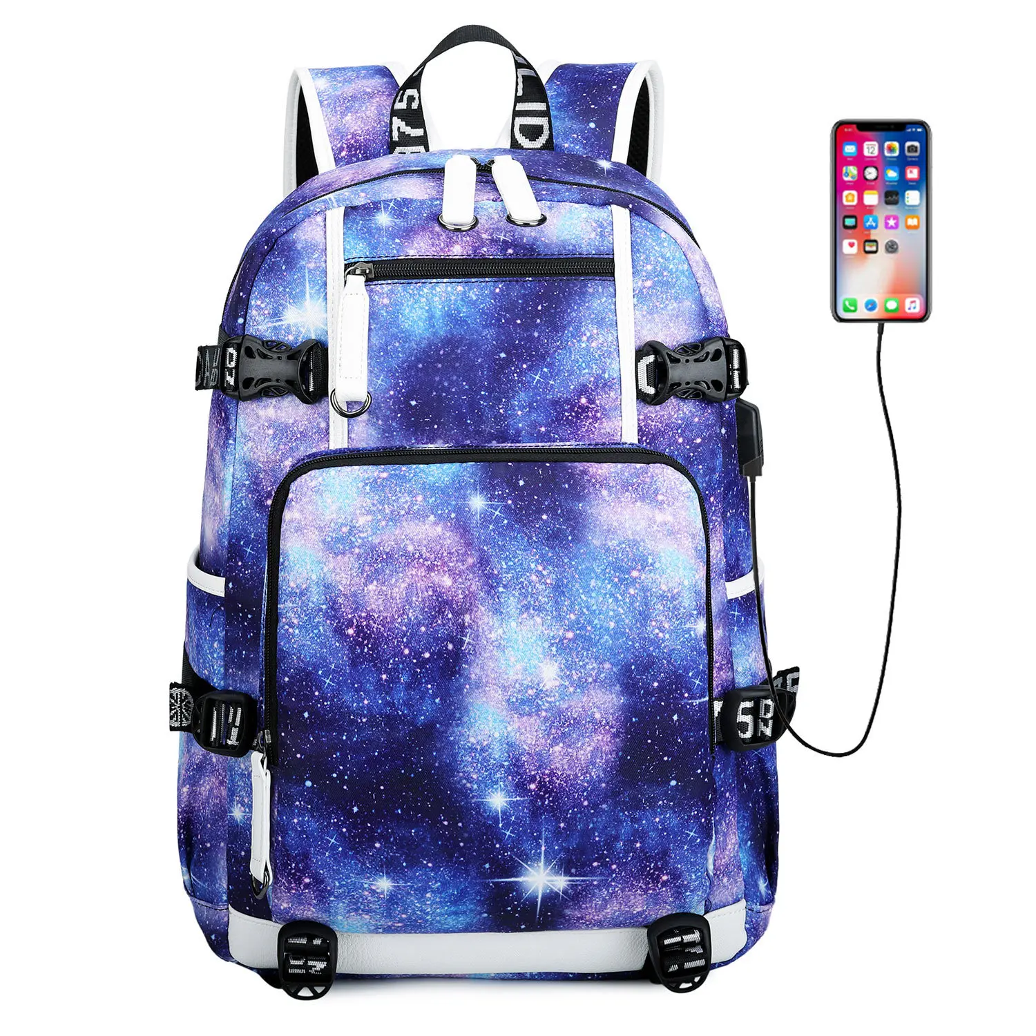 

High-capacity Women's Backpack for Girls Boys Cute High School Bags for Teens New Waterproof Women Backpacks USB External Charge