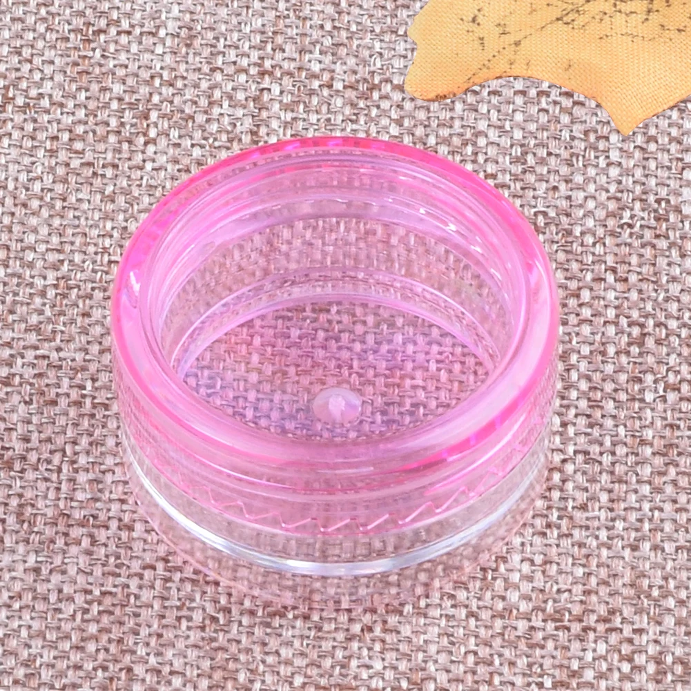 

10Pcs 3g/5g Plastic Cosmetics Jar Box Makeup Cream Nail Art Bead Storage Pot Container Round Bottle Case Storage Bottle Jars