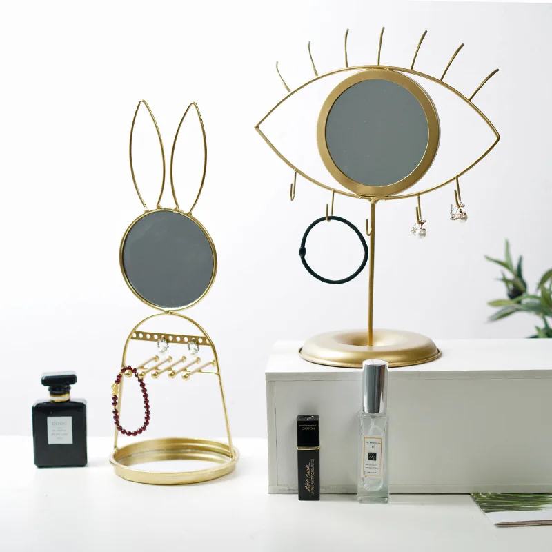 Креативное зеркало для макияжа в скандинавском стиле форме глаза/кролика с
