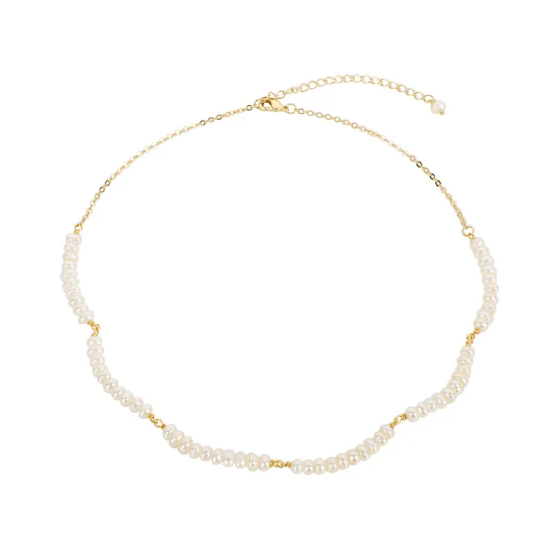 

100% Natural freshwater clavicle Small Pearl necklace for women popular pearl fine Jewelry wedding gift