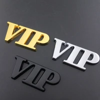 1pc gold meta silver sticker vip logo emblem car body trunk 3d chrome badge decoration accessories car styling