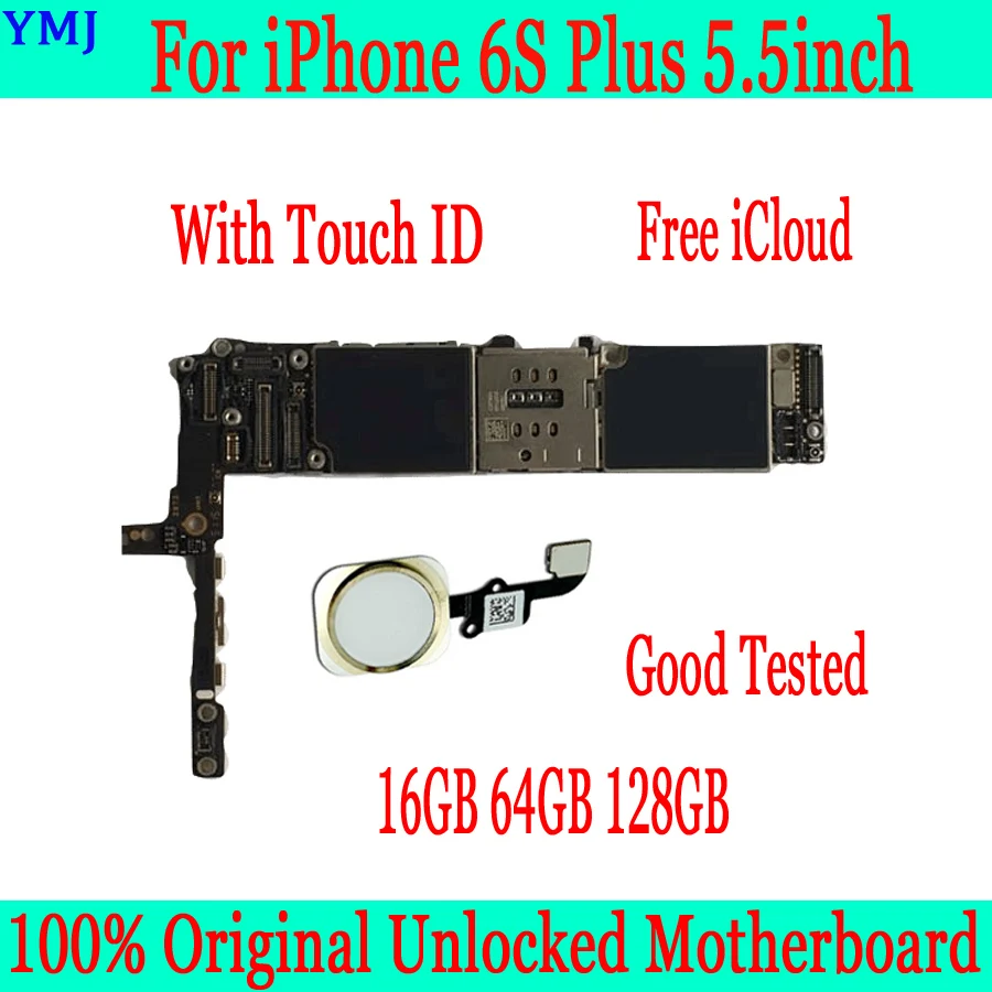 С/без Touch ID для iphone 6s Plus 5 дюймовая материнская плата 100% оригинальная