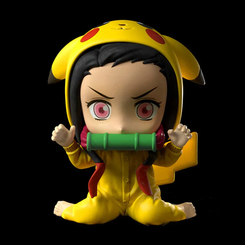 

Anime Figurine Demon Slayer Kimetsu No Yaiba Kamado Nezuko Cute Toys for Kids Collectible Model PVC Doll
