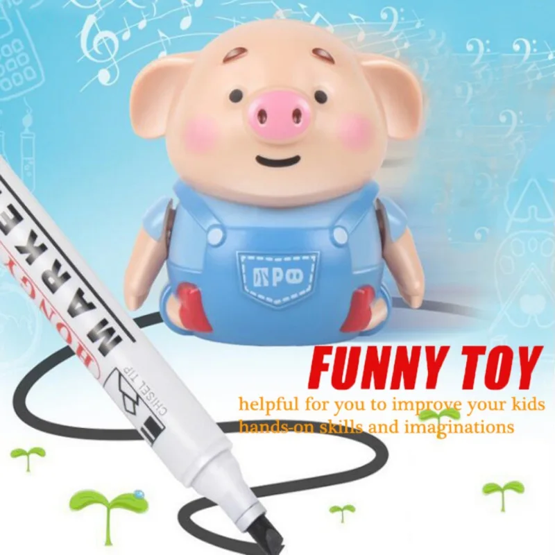 Черный Рисунок линий USB электрическая обучающая игрушка с маркером подарок для детей Индуктивный мини-робот животных