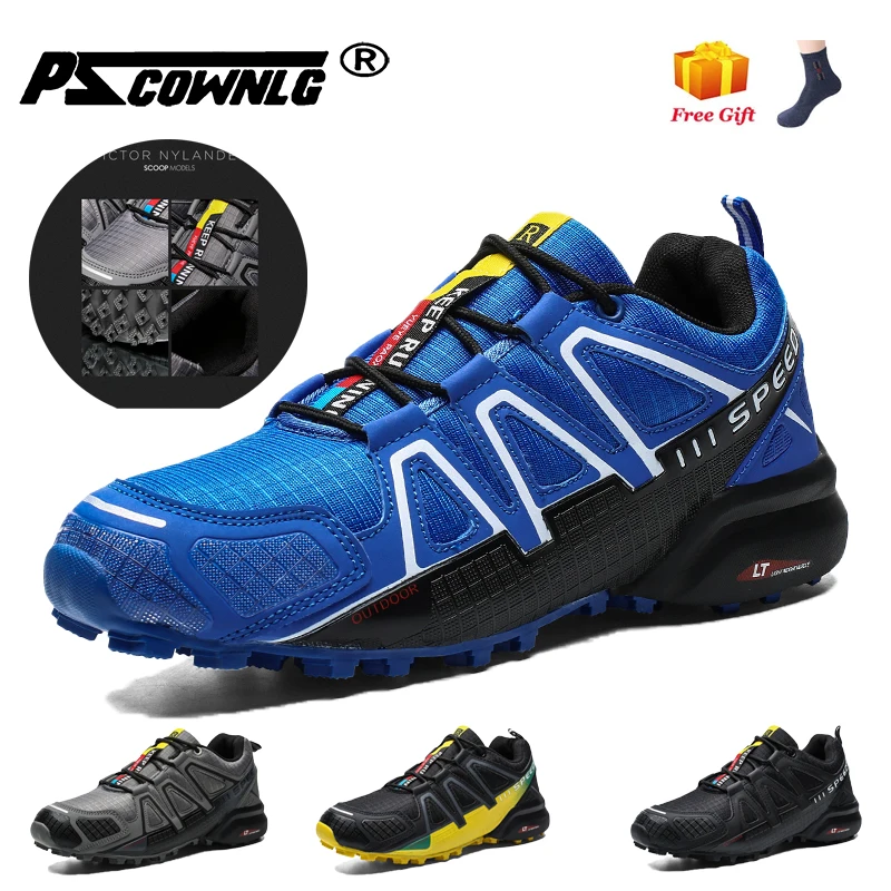 

2020 Summer Men Hiking Shoes Mesh Fabric Mountain Climbing Shoes Outdoor Trekking Sneakers Fishing Hunting Boots For Men