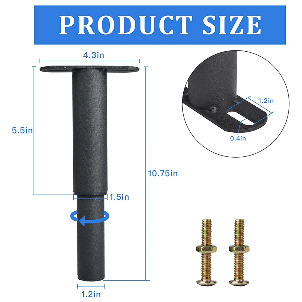 2 шт. металлические ножки для мебели Регулируемые круглые дивана стола шкафа