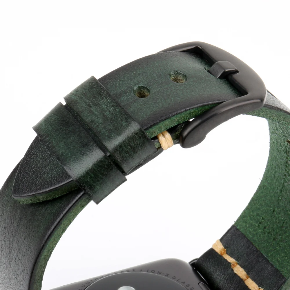 Ремешок кожаный для Apple Watch Band 44 мм 40 42 38 Series SE 6 5 4 3 2 iWatch|Ремешки часов| |