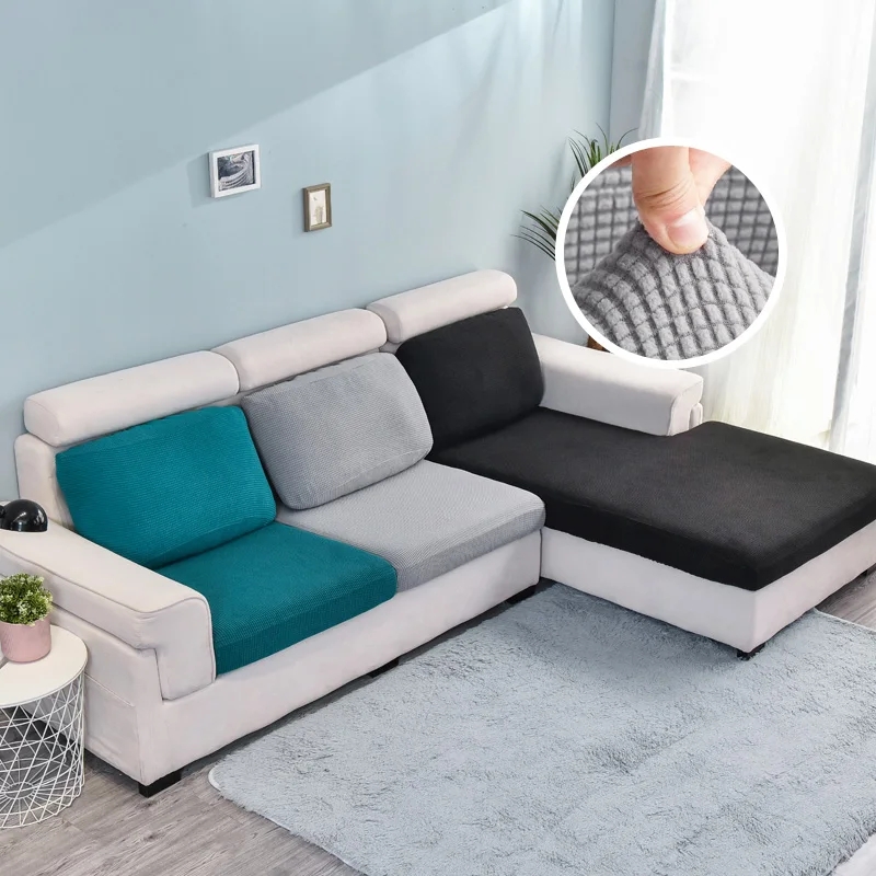 Чехол на подушку для дивана эластичное украшение дома однотонный защитный чехол