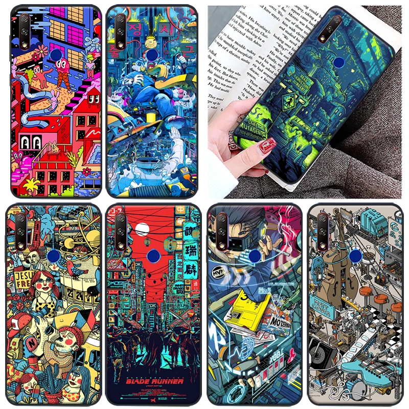 

Lllustrator Life Phone Case For Huawei Honor 9 9X V9 Lite 10i V10 10 10X 8X 8C 7X Funny Life Carcasa Coque Back Cover Funda