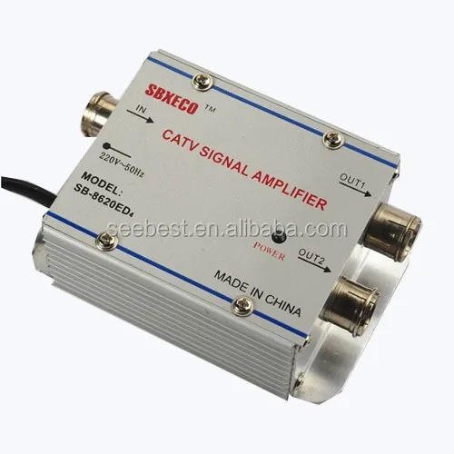 

20dB INDOOR CATV AMPLIFIER with 2 outputs catv signal home amplifier