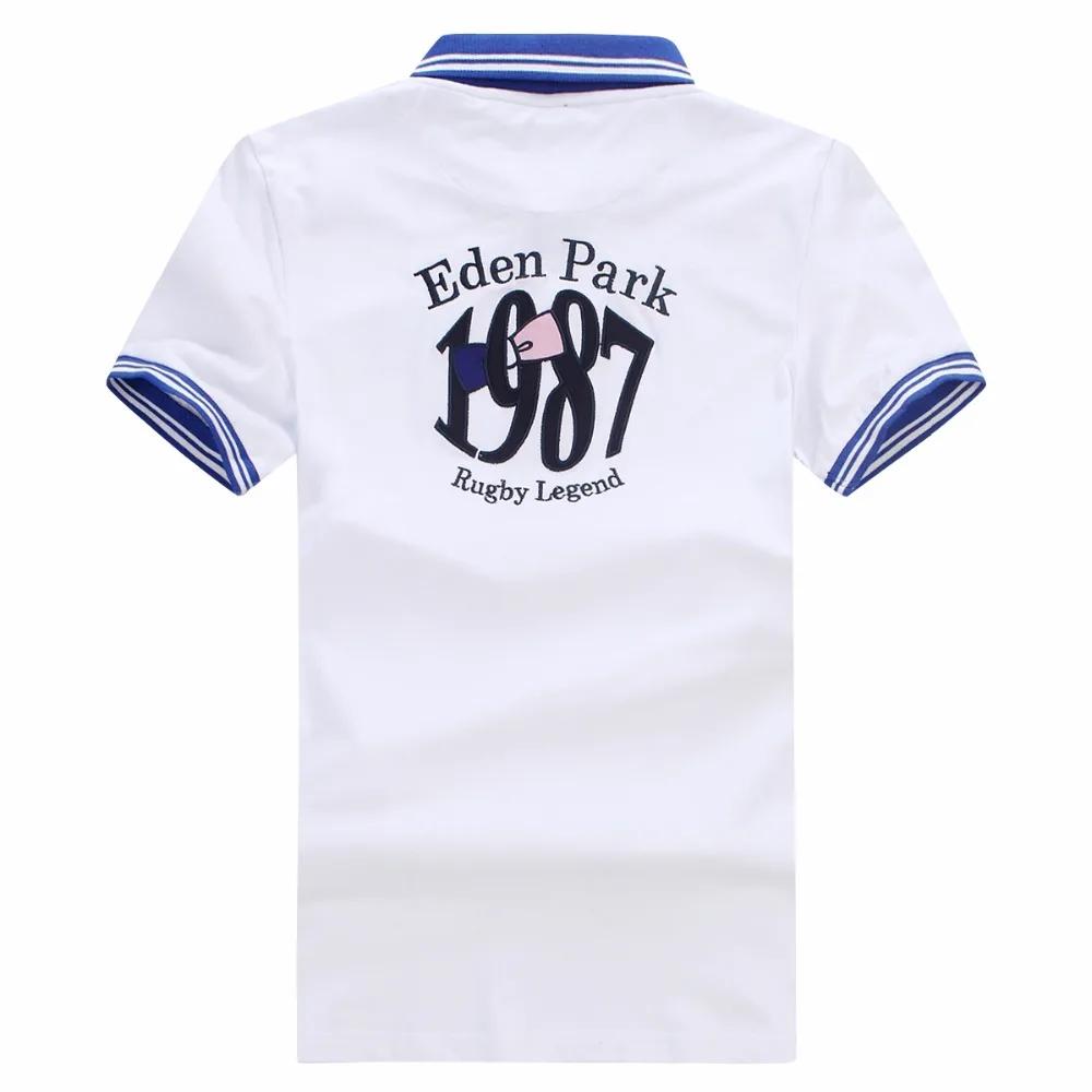 

Eden Polo Park Classic Men's Summer Homme Embroidery Polos Stretch Cotton Top Quality Plus Size M-3XL Eden Men Casual Shirts