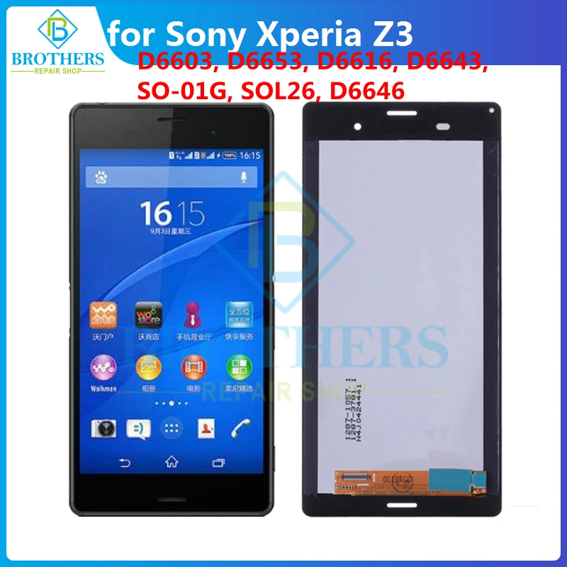 

LCD Screen for Sony Xperia Z3 LCD Display Touch Screen Digitizer for Sony D6603 D6653 D6616 D6643 SO-01G SOL26 D6646 Assembly