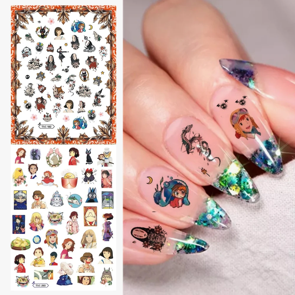 Newest TSC-182 Anime in Japan sereis 3d nail art sticker decal stamping export japan designs rhinestones decorations | Красота и