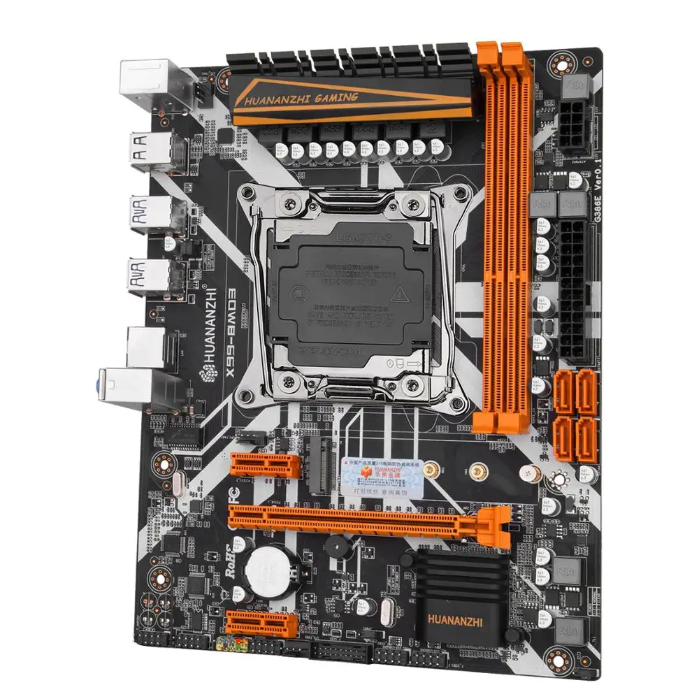 Материнская плата HUANANZHI X99-8MD3 поддерживает процессор 2011-3 pin V3 и Zhiqiang E5
