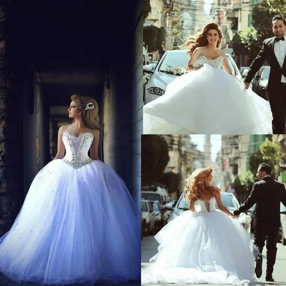 

Crystal Wedding Dresses Princess Bride Ball Gowns Sweetheart Bridal Dresses Bridal Gown Bride Dresses