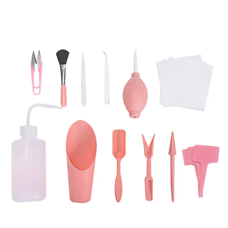 12pcs pink 12/16 шт. сочные посадочный инструмент Комбинации комнатные половые губы набор инструментов, находящиеся в данной туши, увеличат объем Ваших миниатюрный садовое растение садовый ручной инструмент - Цвет: 12pcs pink