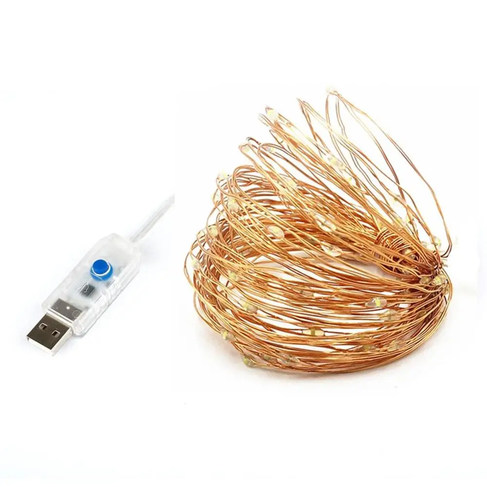 

Copper Wire Landscape Lamp Fairy String Romantic Durable New Year Fairy String Light Fairy Light Garden Outdoor Christmas Tree