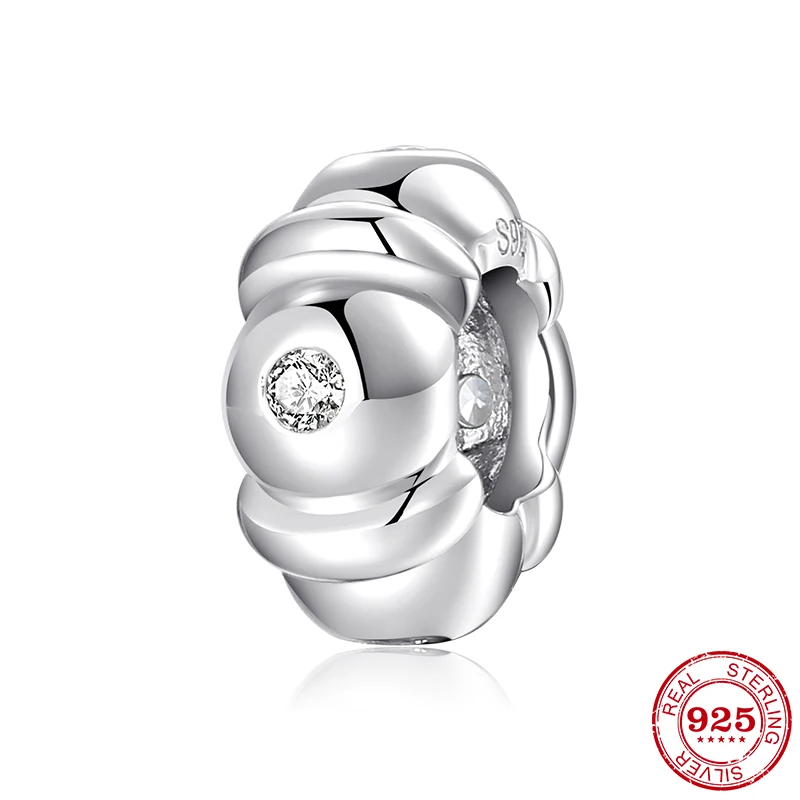 Подлинные 925 пробы серебряные Модные женские амулеты разделительные бусины подходят к оригинальному Пандоре браслет для изготовления ювелирных изделий