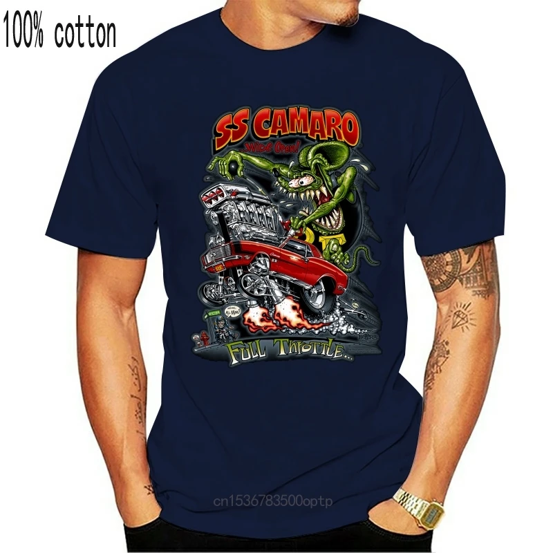

New 2021 2021 Spring Summer Autumn Men O Neck Short Sleeves Hot Rod Car Fans Ss Camaro Front Print Casual Cotton T Shirt
