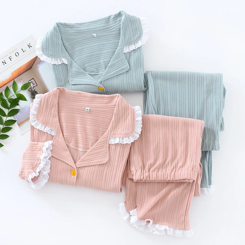 Костюм месячная ночь одежда трикотажная тонкая секция 100% хлопок Послеродовая