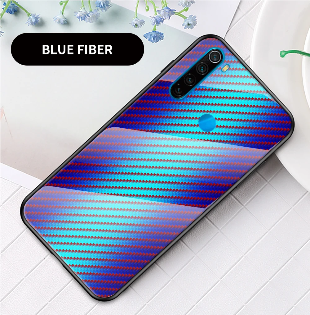 Для Xiaomi Redmi Note 8 Pro Чехол из закаленного стекла с градиентом задняя крышка Мягкий силиконовый чехол для телефона для Redmi Note 8T 8 Pro