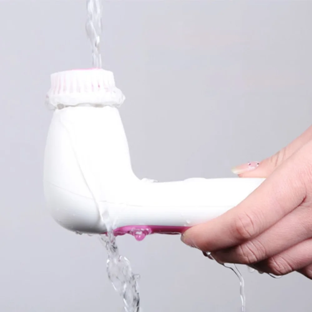 

6-in-1 Electric Face Cleaning Brush Waterproof Massager Acne Blackhead Removal Facial Beauty Instrument with Storage Box